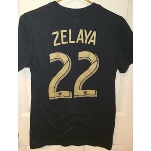 Majestic Los Angeles Football Club Black ZELAYA Sleeve T-Shirt Women's Sz SM